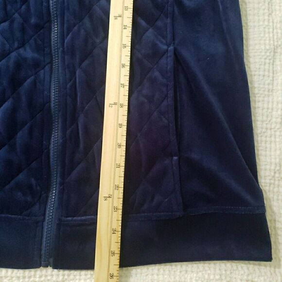 BFA Classics Blue Velour Zip Jacket Women's Size L - Picture 6 of 9